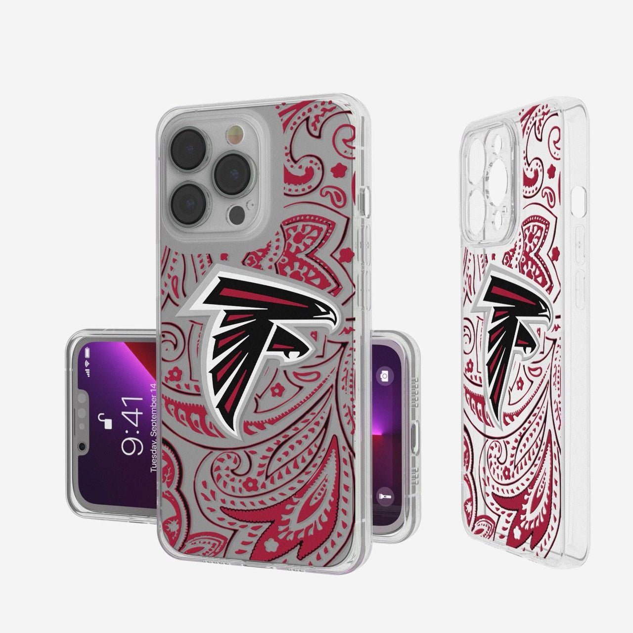 Atlanta Falcons Paisley Clear Case-0