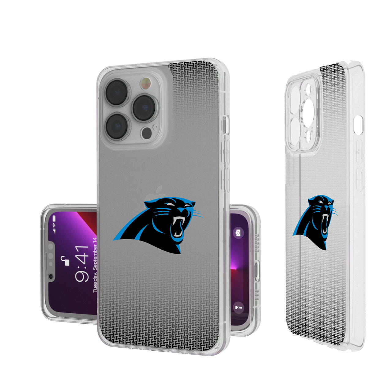 Carolina Panthers Linen Clear Phone Case-0