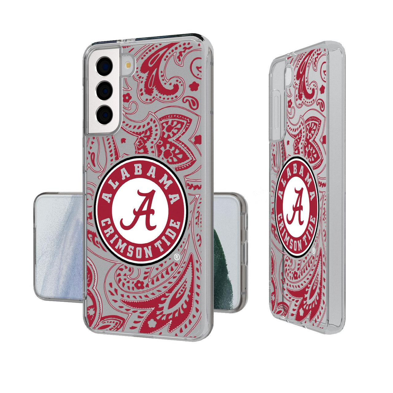 Alabama Crimson Tide Paisley Clear Case-1