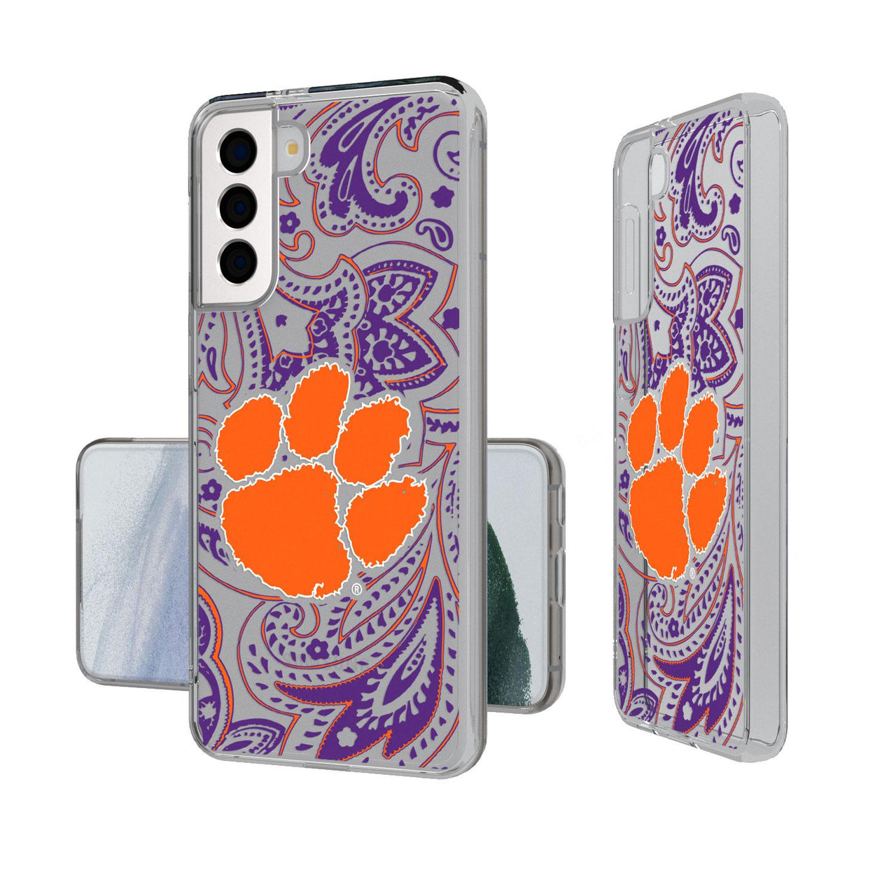 Clemson Tigers Paisley Clear Case-1