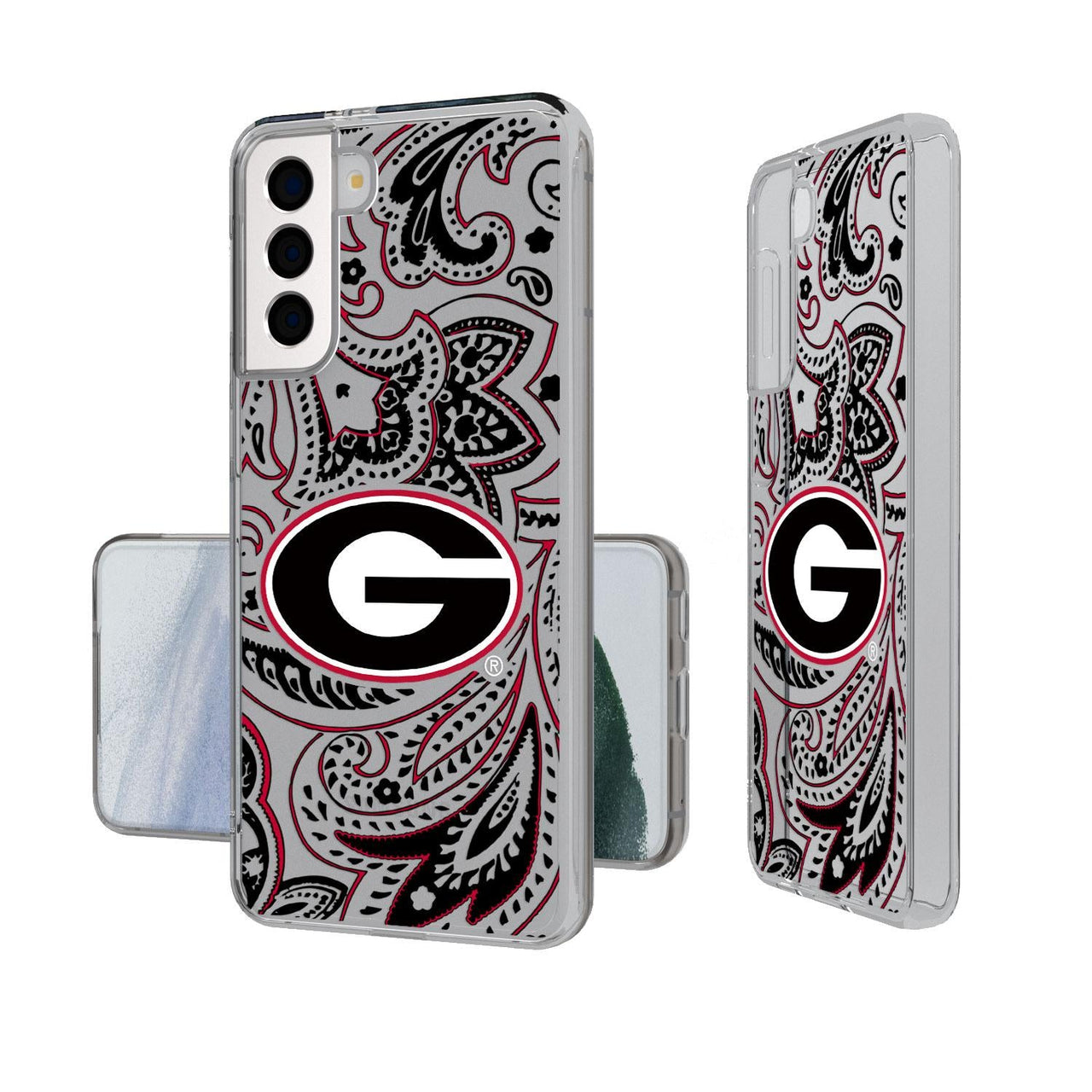 Georgia Bulldogs Paisley Clear Case-1