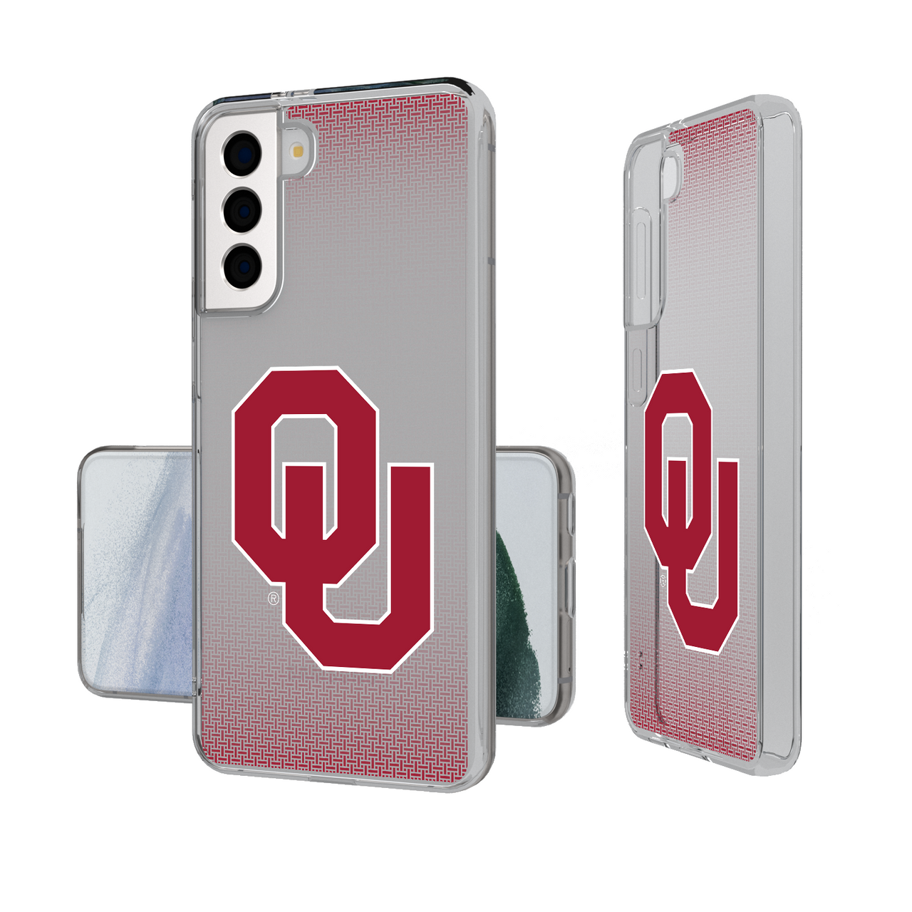 Oklahoma Sooners Linen Clear Phone Case-1