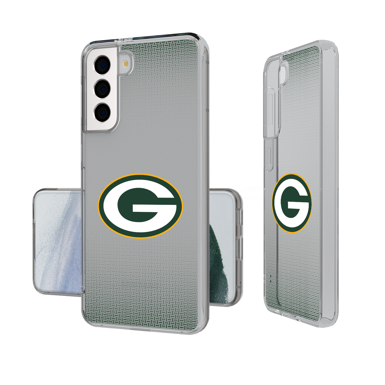 Green Bay Packers Linen Clear Phone Case-1