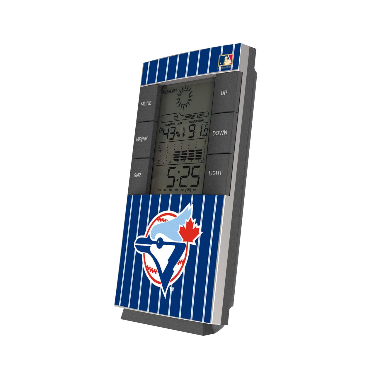 Toronto Blue Jays 1977-1988 - Cooperstown Collection Pinstripe Digital Desk Clock-0